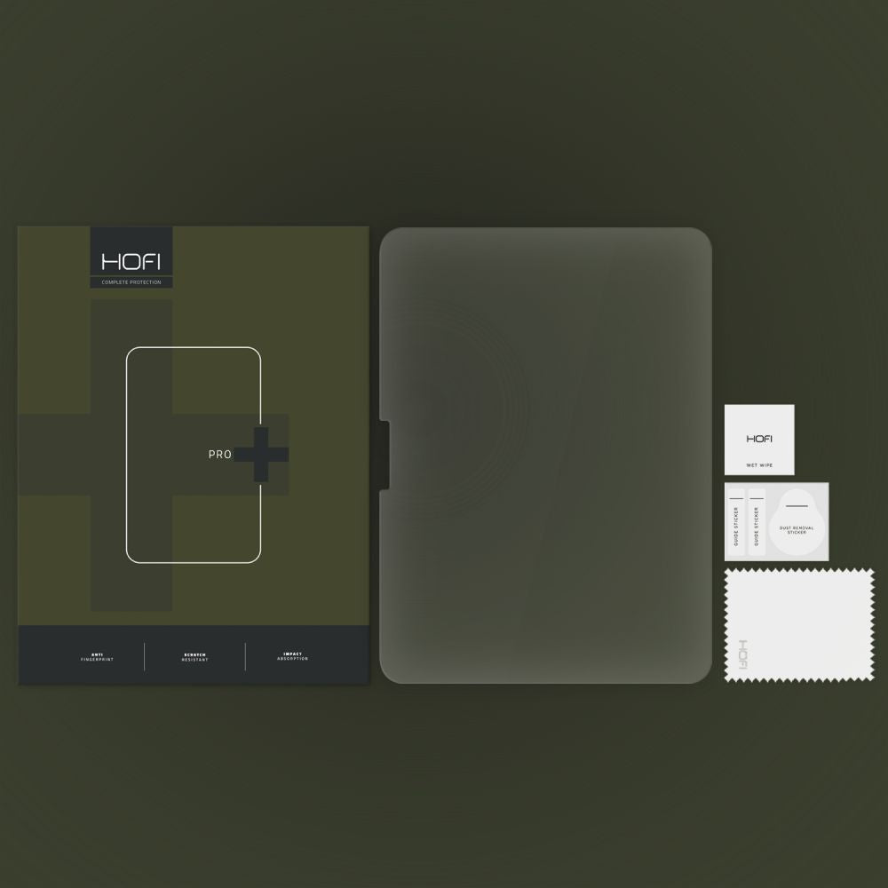 Pellicola protettiva HOFI Glass PRO+ per Apple iPad Pro 11 (2024), vetro schermato, colla completa, 2,5D