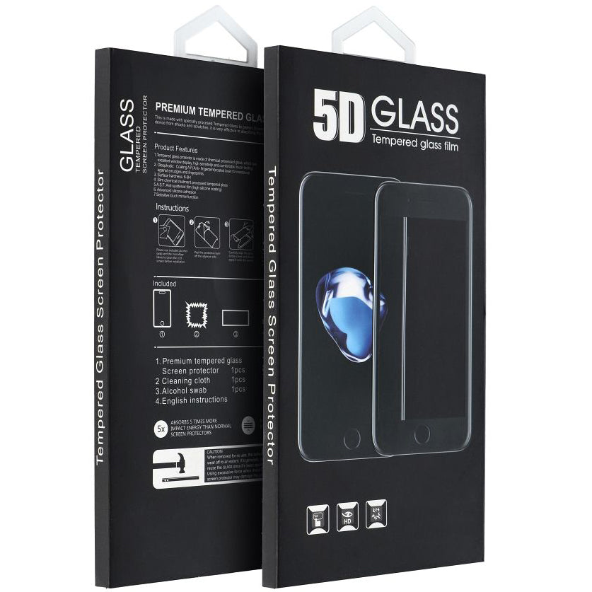 Protezione dello schermo OEM per Apple iPhone 16 Pro, vetro schermato, colla completa, 5D, nero