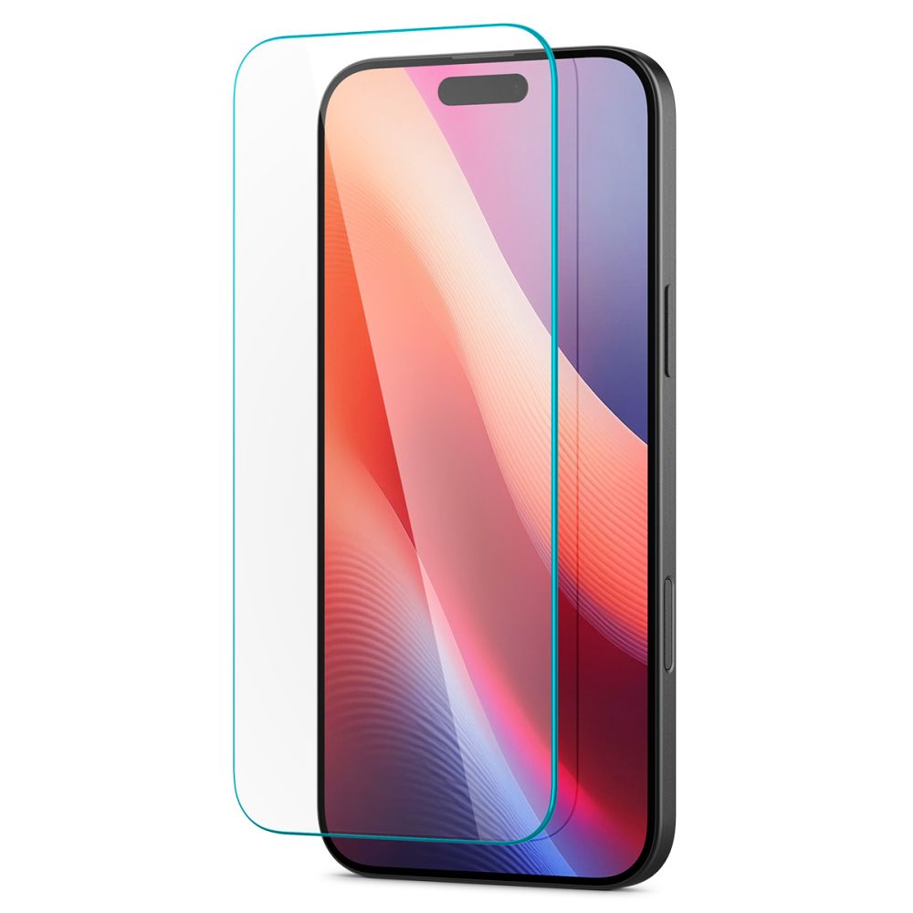 Pellicola Protettiva Schermo Spigen GlastrR Slim HD per Apple iPhone 16 / 15, Vetro Temperato, Full Glue, 2.5D AGL06910