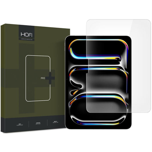 Pellicola protettiva HOFI Glass PRO+ per Apple iPad Pro 11 (2024), vetro schermato, colla completa, 2,5D