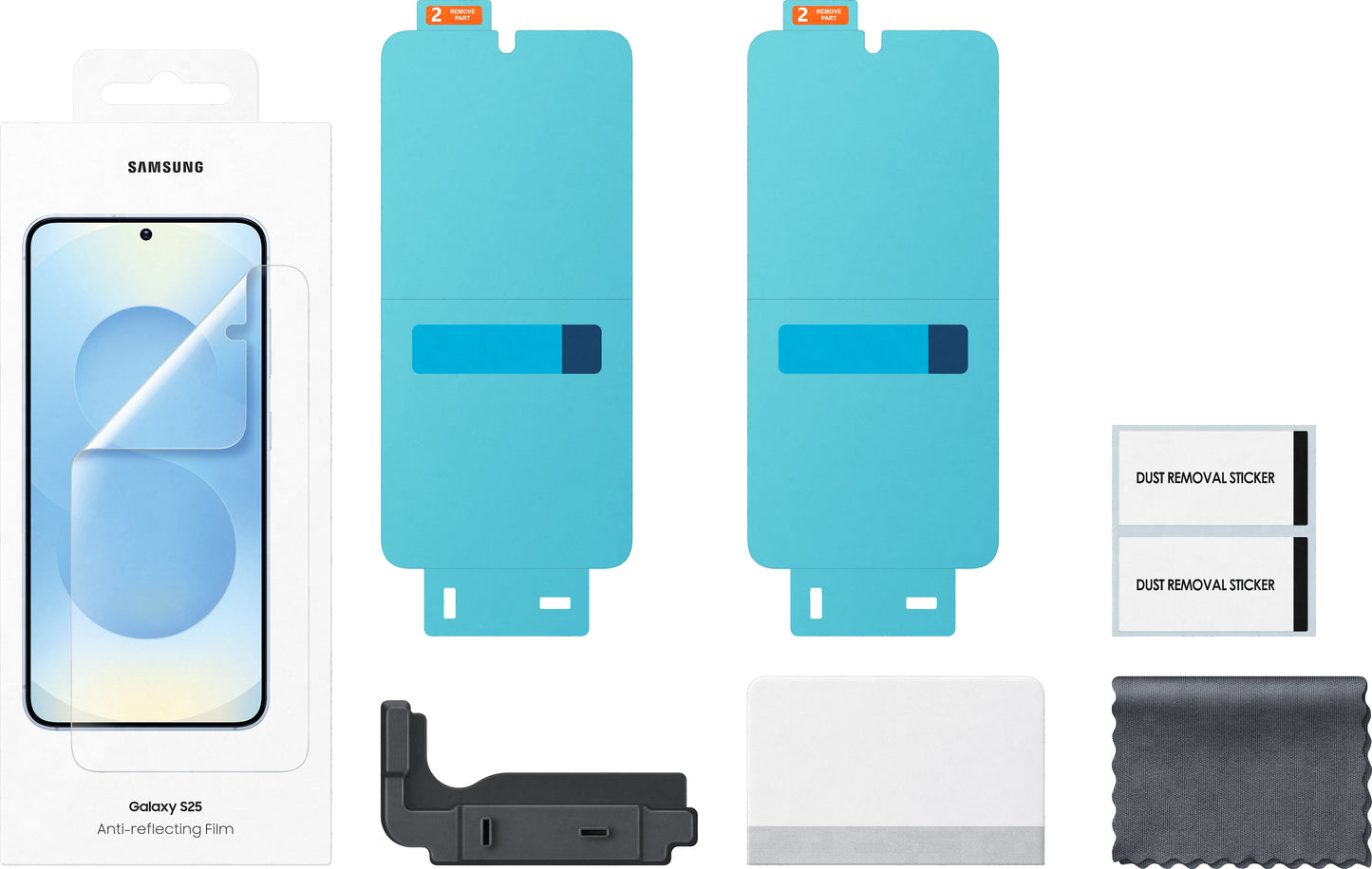 Pellicola protettiva Schermo Anti-riflesso per Samsung Galaxy S25 S931, Plastica, Set 2 pezzi EF-US931CTEGWW