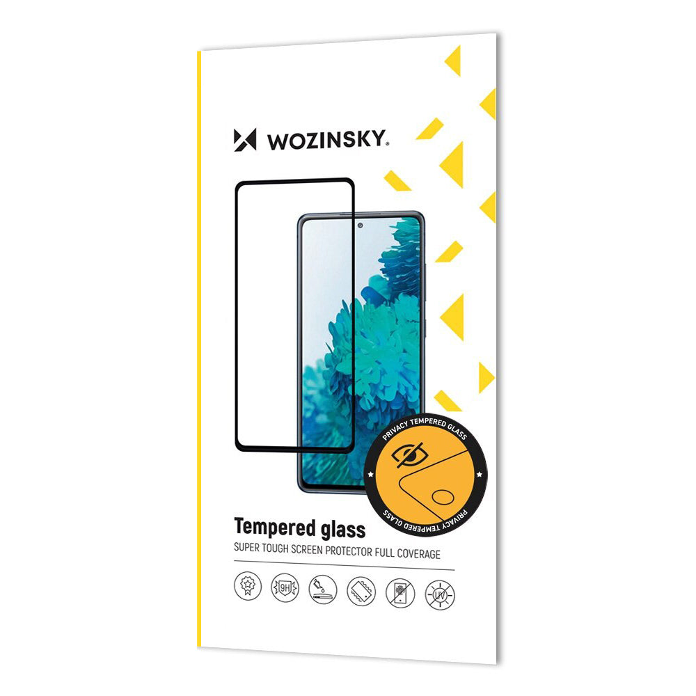 Pellicola protettiva per schermo Privacy WZK AntiSpy per Apple iPhone 16 Pro Max, Vetro Temperato, Full Glue