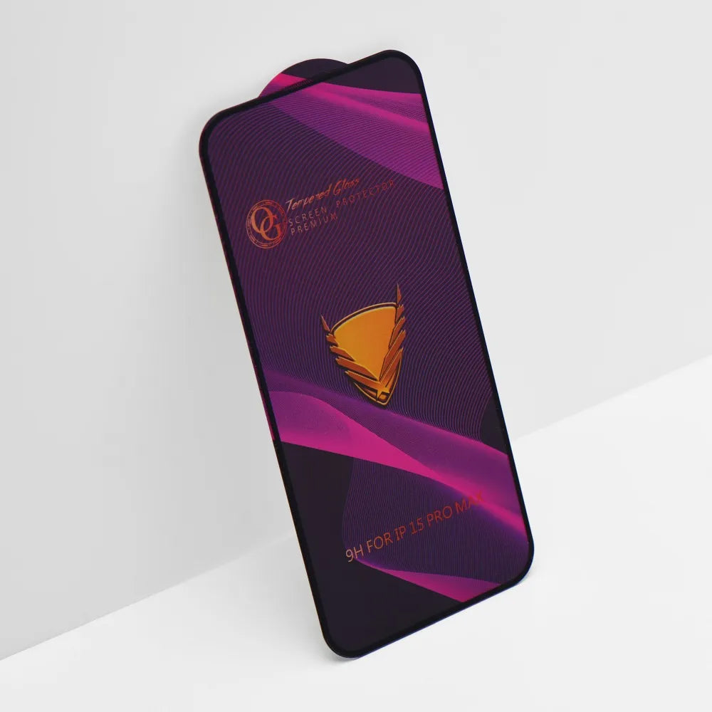 Pellicola Protettiva Schermo OEM OG Premium per Apple iPhone 17 Pro, Vetro Temperato, Full Glue, Nera