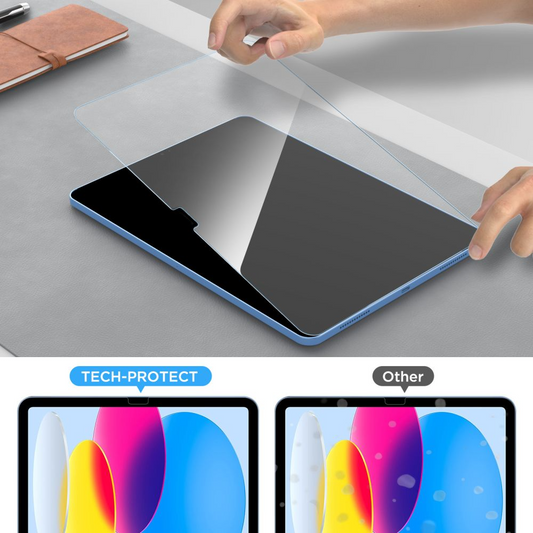 Pellicola Protettiva Schermo Tech-Protect FIT+ per Samsung Galaxy Tab S10 FE+, Vetro Temperato, Full Glue, Set 2 pezzi, 2.5D