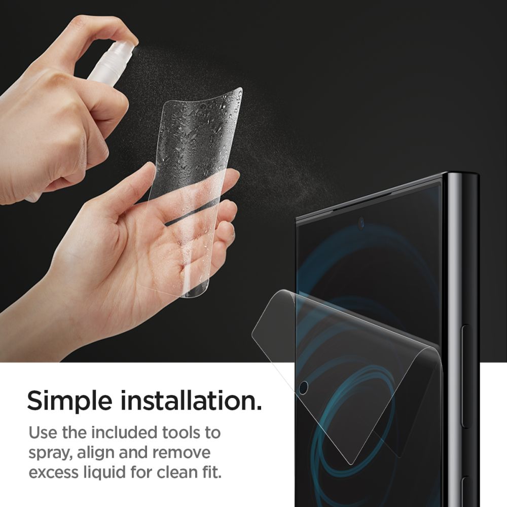 Pellicola Protettiva Schermo Spigen Neo Flex per Samsung Galaxy S24 Ultra S928, Plastica, Set 2 pezzi