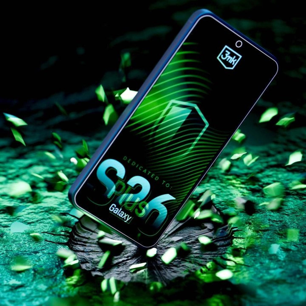 Pellicola protettiva schermo 3MK FlexibleGlass per Samsung Galaxy S26 Plus S947, Vetro Flessibile, Full Glue, Trasparente