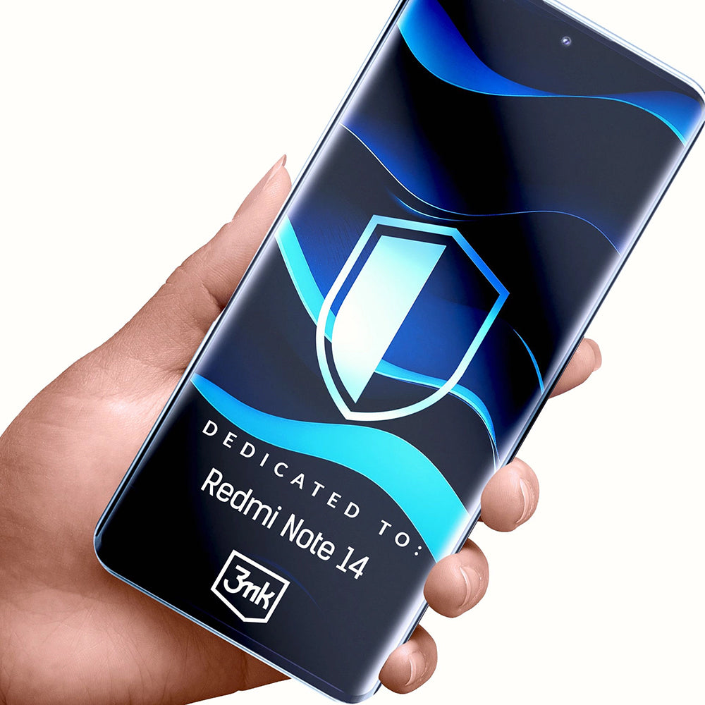 Pellicola protettiva per schermo 3MK FlexibleGlass per Xiaomi Redmi Note 14 4G (Standard), Vetro Flessibile, Colla Totale