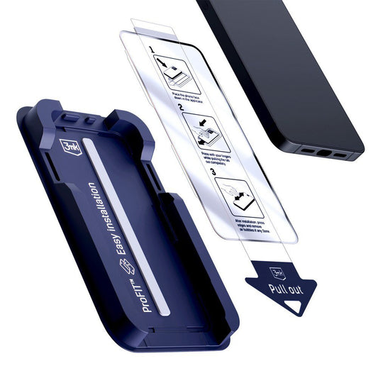 Pellicola protettiva per schermo 3MK HardGlass Max per Apple iPhone 18 Pro Max / 17 Pro Max, Vetro temperato, Full Glue, Nero