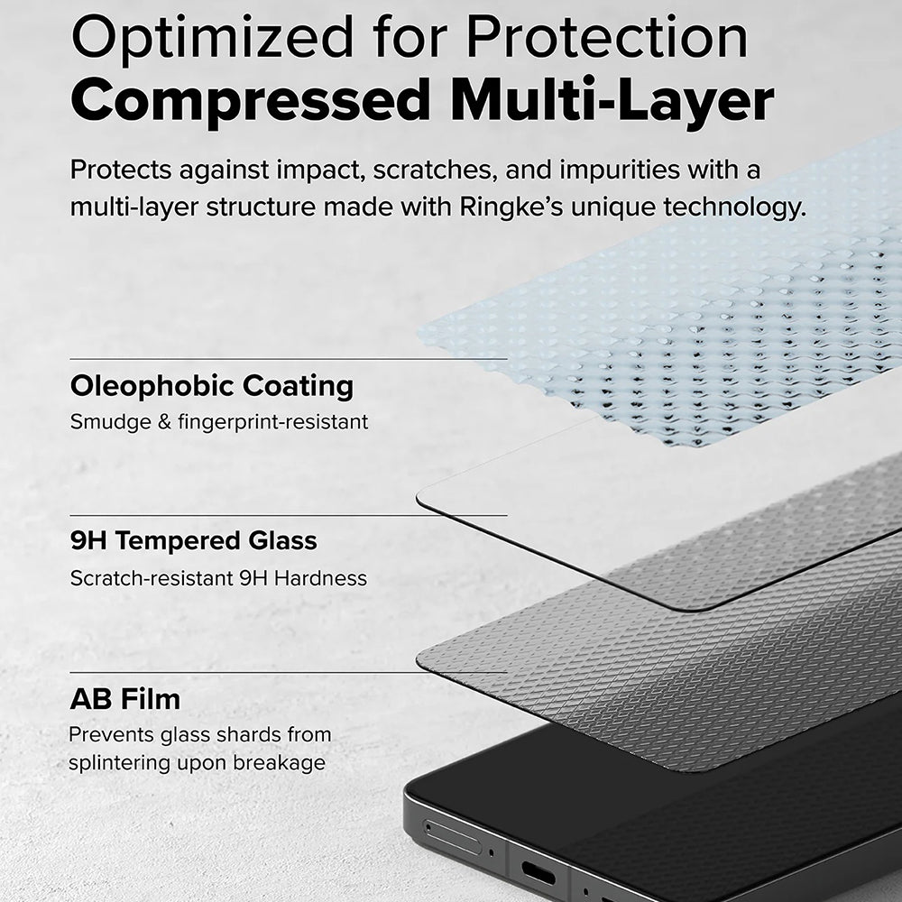 Pellicola Protettiva Schermo Ringke per OnePlus 13R, Vetro Temperato, Full Glue, Set 2 pezzi