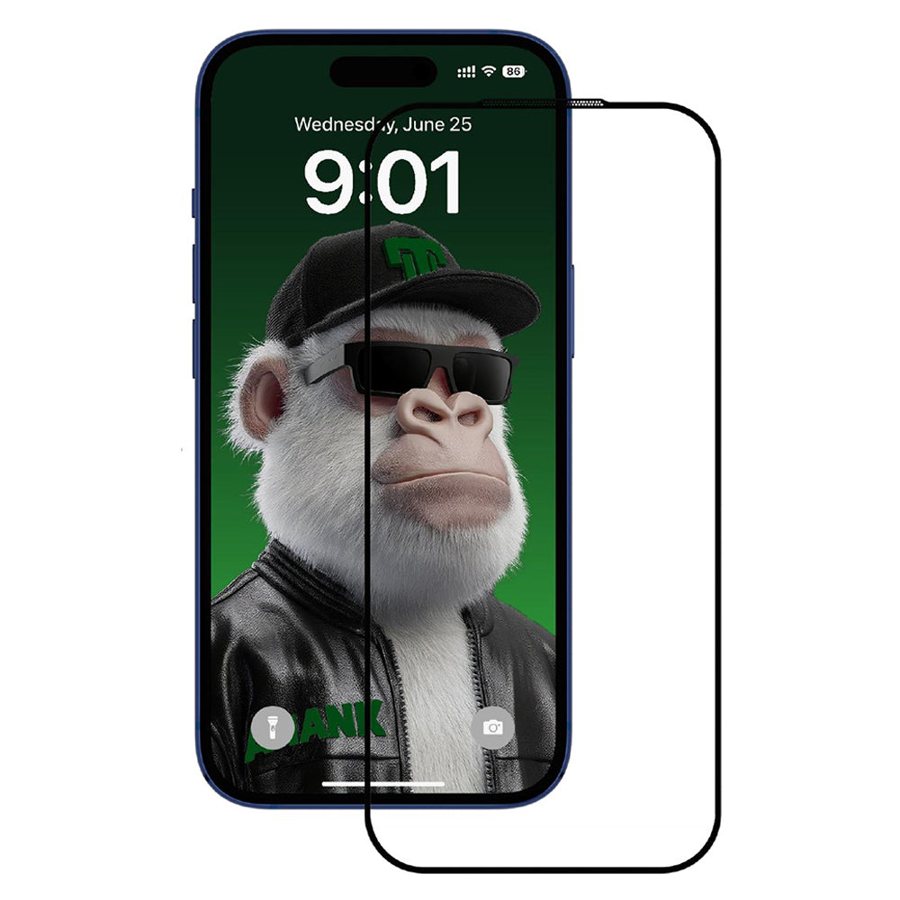 Pellicola Protettiva Schermo Anank 10X Reinforced CG per Apple iPhone 17 Pro Max, Vetro Temperato, Full Glue, 2.5D, Nera