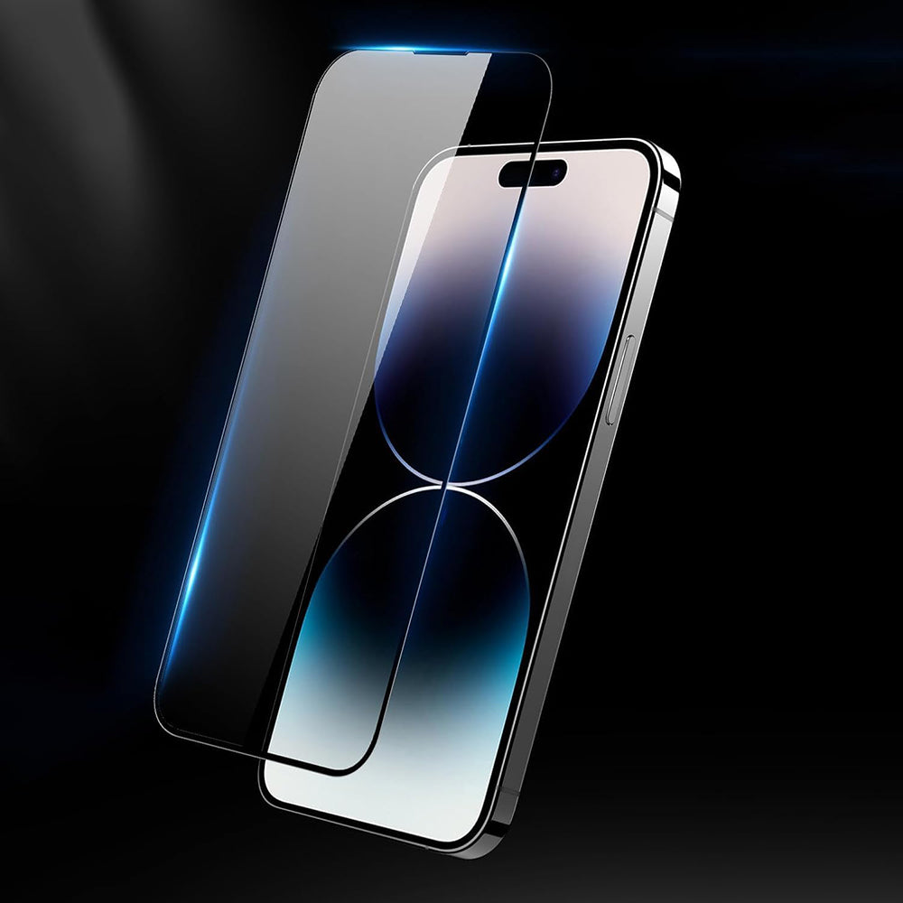 Pellicola Protettiva Schermo Anank 5X Rinforzata Anti Crepa per Apple iPhone 17 Pro, Vetro Temperato, Full Glue, 3D, Nera