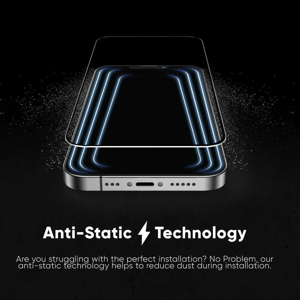 Pellicola Protettiva Schermo Anank 5X Rinforzata Invisibile per Apple iPhone 17 Air, Vetro Temperato, Full Glue, 3D, Nera