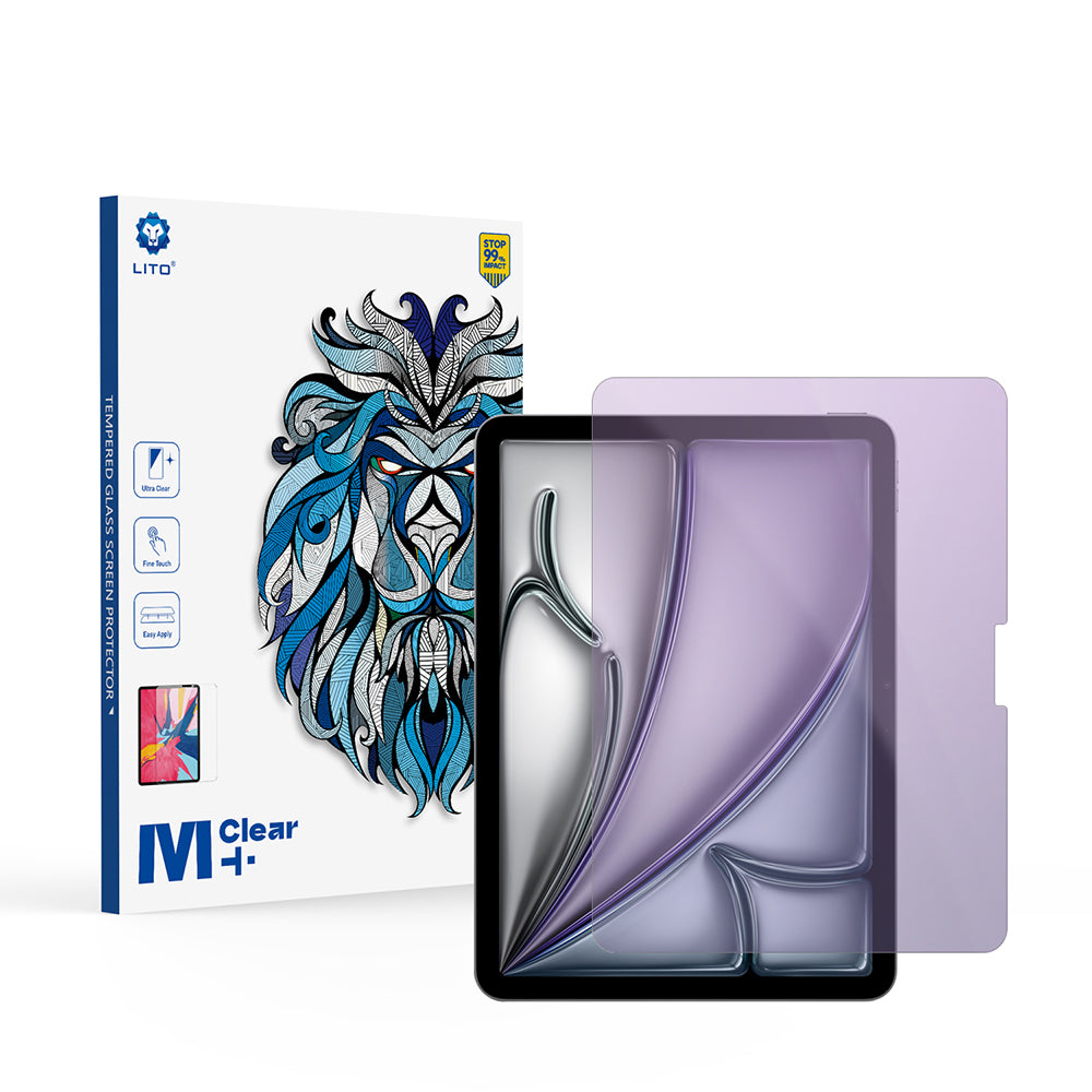 Pellicola protettiva per schermo Anti Blue Light Lito Classic per Apple iPad Air 11 (2026) / Air 11 (2025), Vetro temperato, Full Glue, 2.5D