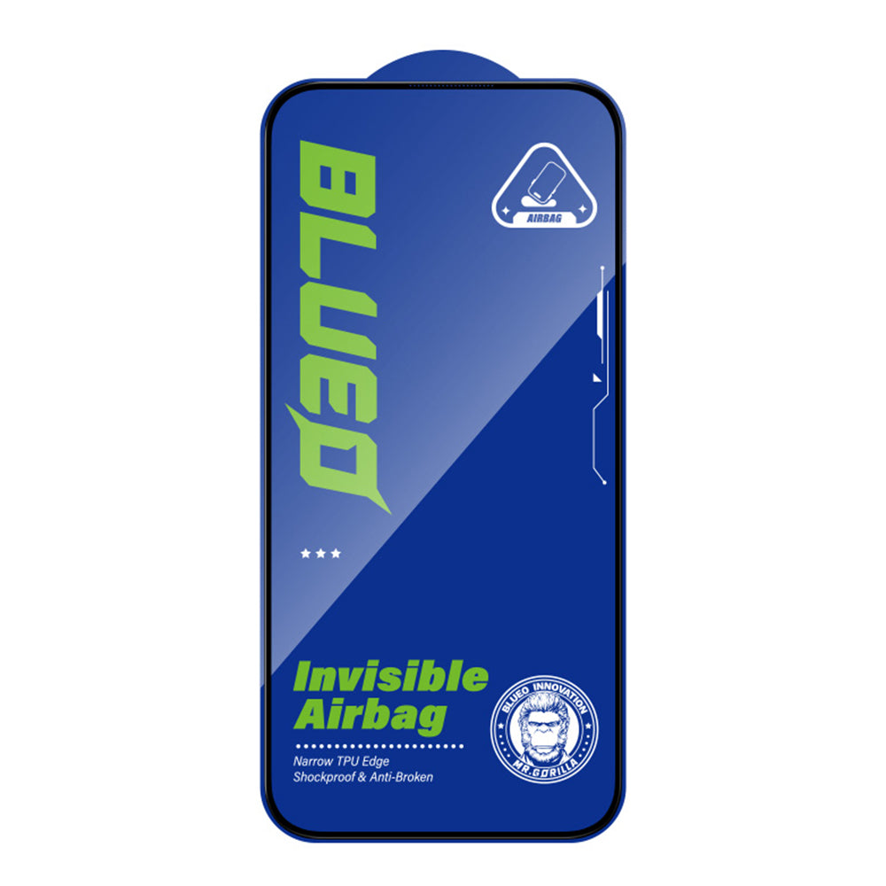 Pellicola protettiva per schermo Blueo Anti-Broken per Apple iPhone 17 Pro Max / 16 Pro Max, Vetro temperato, Full Glue, Nero