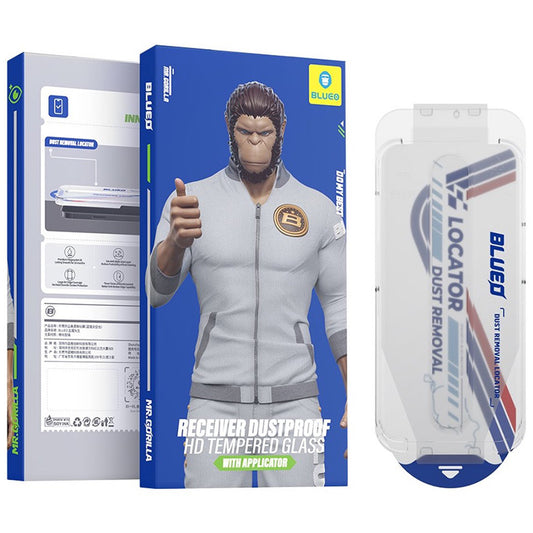 Pellicola Protettiva Schermo Blueo Anti-Dust HD Applicator Pro per Apple iPhone 17 Air, Vetro Temperato, Full Glue