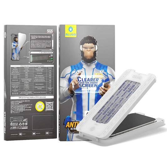 Pellicola Protettiva Schermo Blueo Anti-Riflesso HD per Apple iPhone 17 Air, Vetro Temperato, Full Glue, Nera