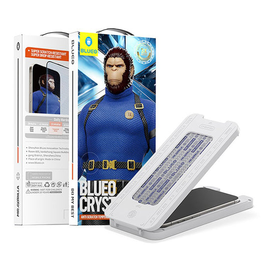 Pellicola Protettiva Schermo Blueo Crystal Anti-Graffio per Apple iPhone 17 Air, Vetro Temperato, Full Glue, Nera