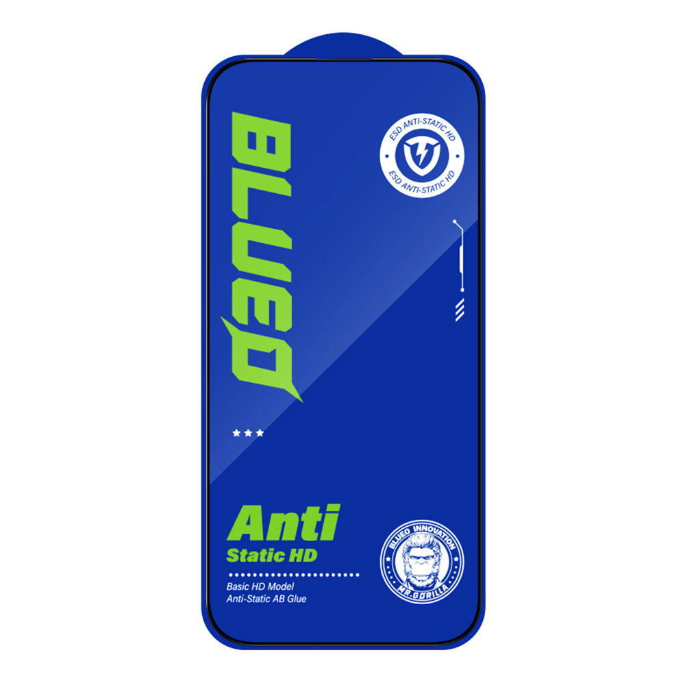 Pellicola protettiva per schermo Blueo HD per Apple iPhone 17 Pro Max / 16 Pro Max, vetro temperato, Full Glue, 2.5D, set da 5 pezzi, nero