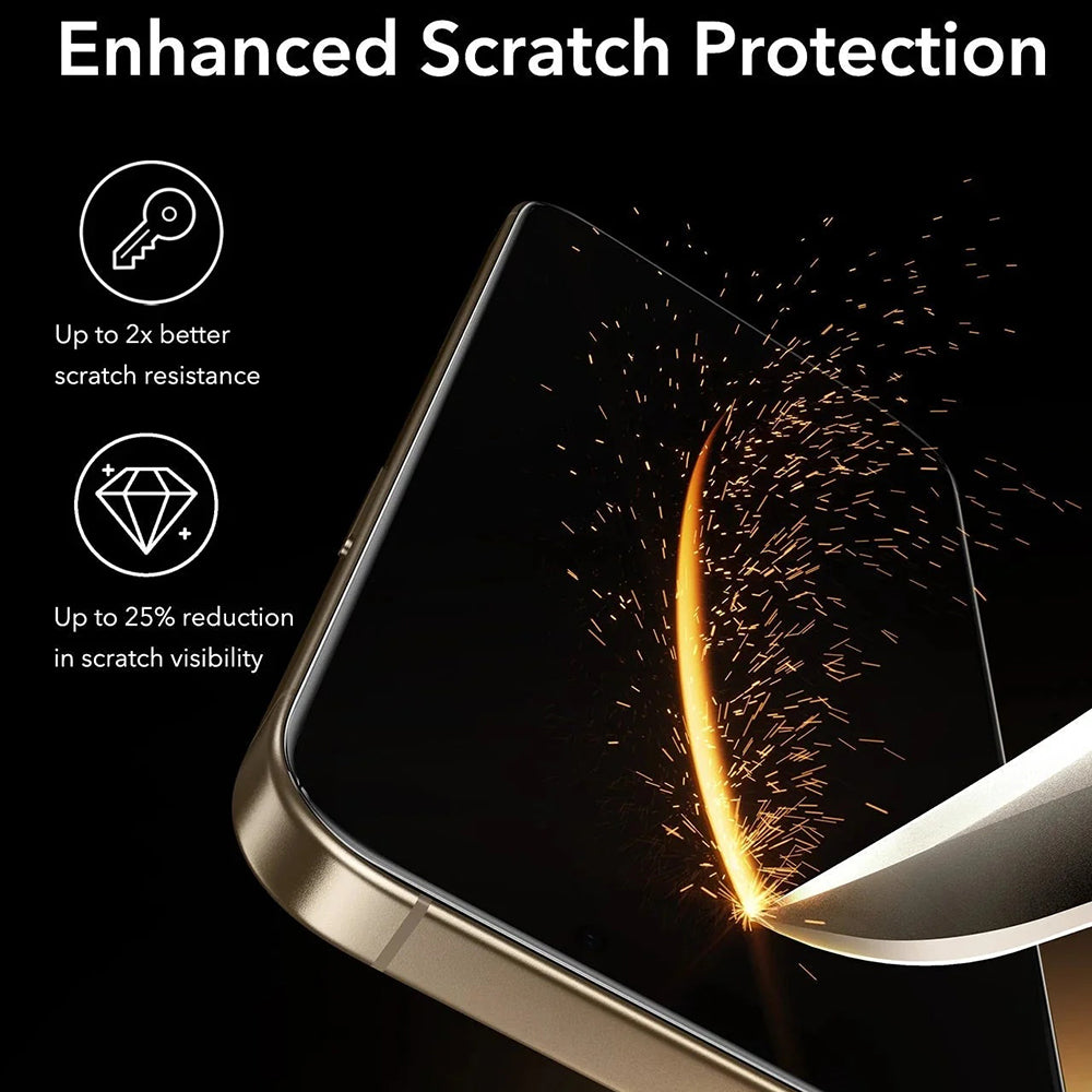 ESR Corning UltraFit Screen Protector for Apple iPhone 17 Pro Max, Tempered Glass, Full Glue, Set of 3, Black