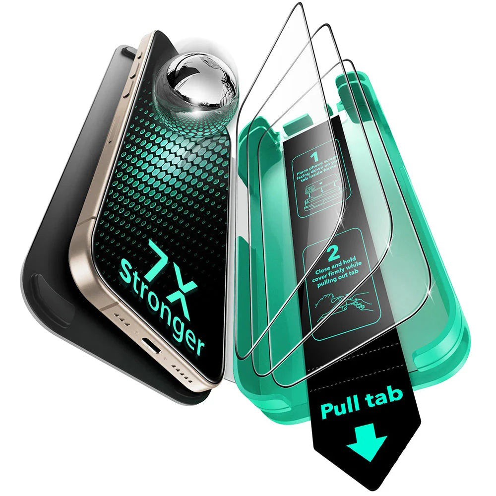 Pellicola protettiva schermo ESR Armorite UltraFit per Apple iPhone 17 Pro, Vetro Temperato, Full Glue, Set 3 pezzi, Nera