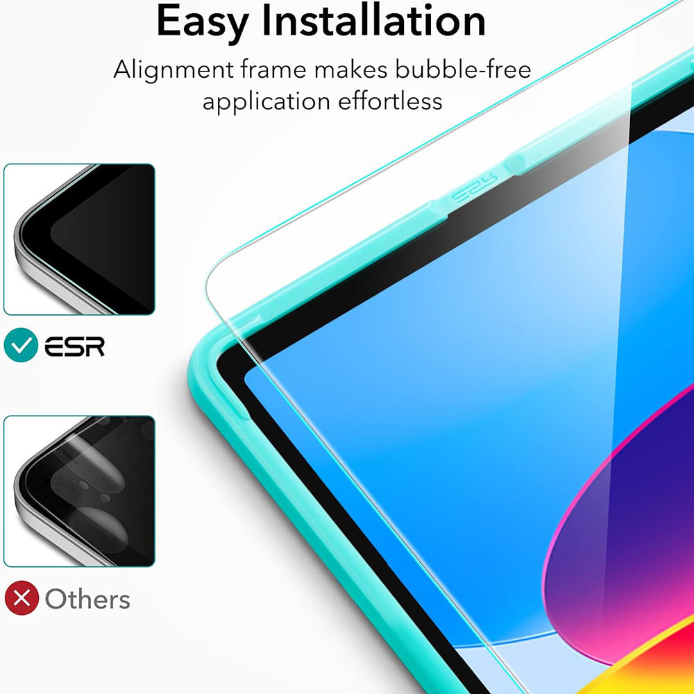 Pellicola Protettiva Schermo ESR per Apple iPad (2025) / (2022), Vetro Temperato, Full Glue, Set 2 pezzi