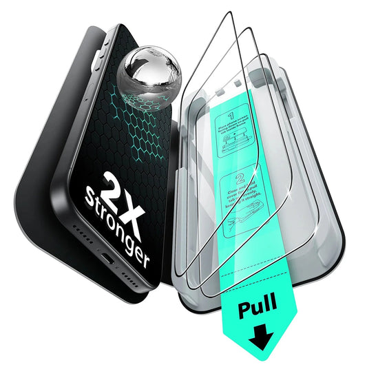 Pellicola protettiva ESR UltraFit per Apple iPhone 17 Pro, Vetro Temperato, Full Glue, Set 3 pezzi