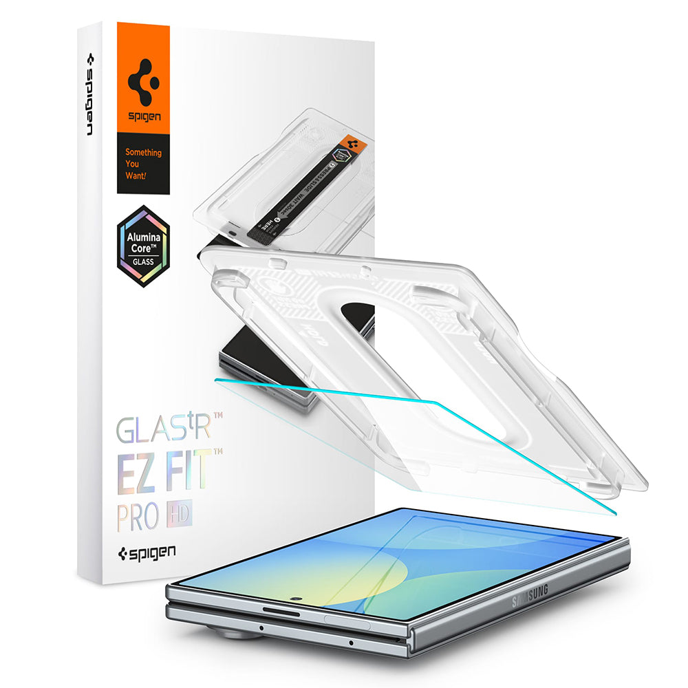 Pellicola protettiva per schermo esterno Spigen GlastR EZ FIT Pro HD per Samsung Galaxy Z Fold8 F971, Vetro temperato, Full Glue AGL11942