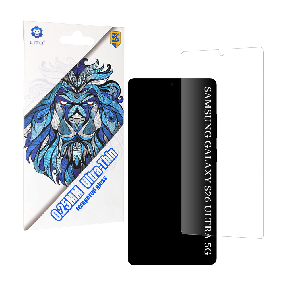 Pellicola Protettiva Schermo Lito Classic Ultra Thin per Samsung Galaxy S26 Ultra S948, Vetro Temperato, Full Glue, 2.5D
