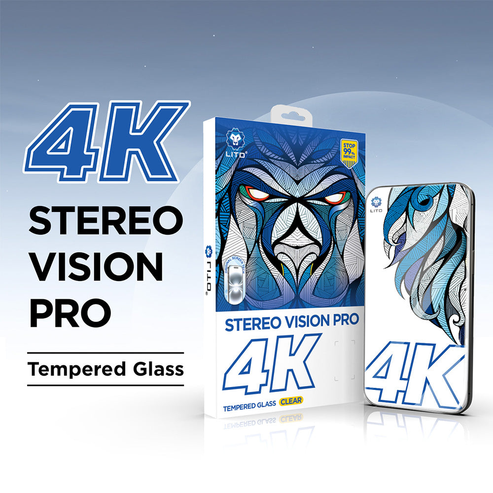 Pellicola Protettiva Schermo Lito D+ Max 4K per Apple iPhone 17 / 16 Pro, Vetro Temperato, Full Glue, Nera