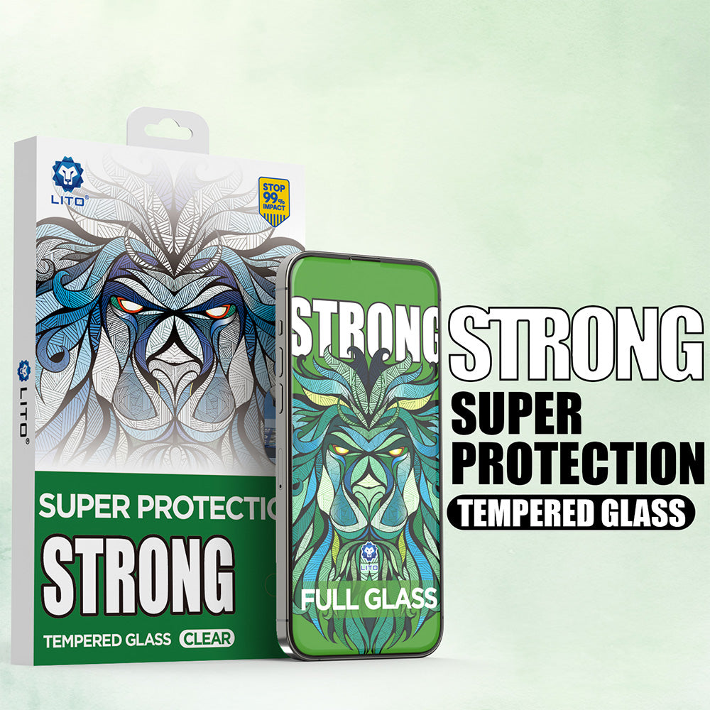 Pellicola Protettiva Schermo Lito D+ Max Strong per Apple iPhone 17 Pro, Vetro Temperato, Full Glue, Nera