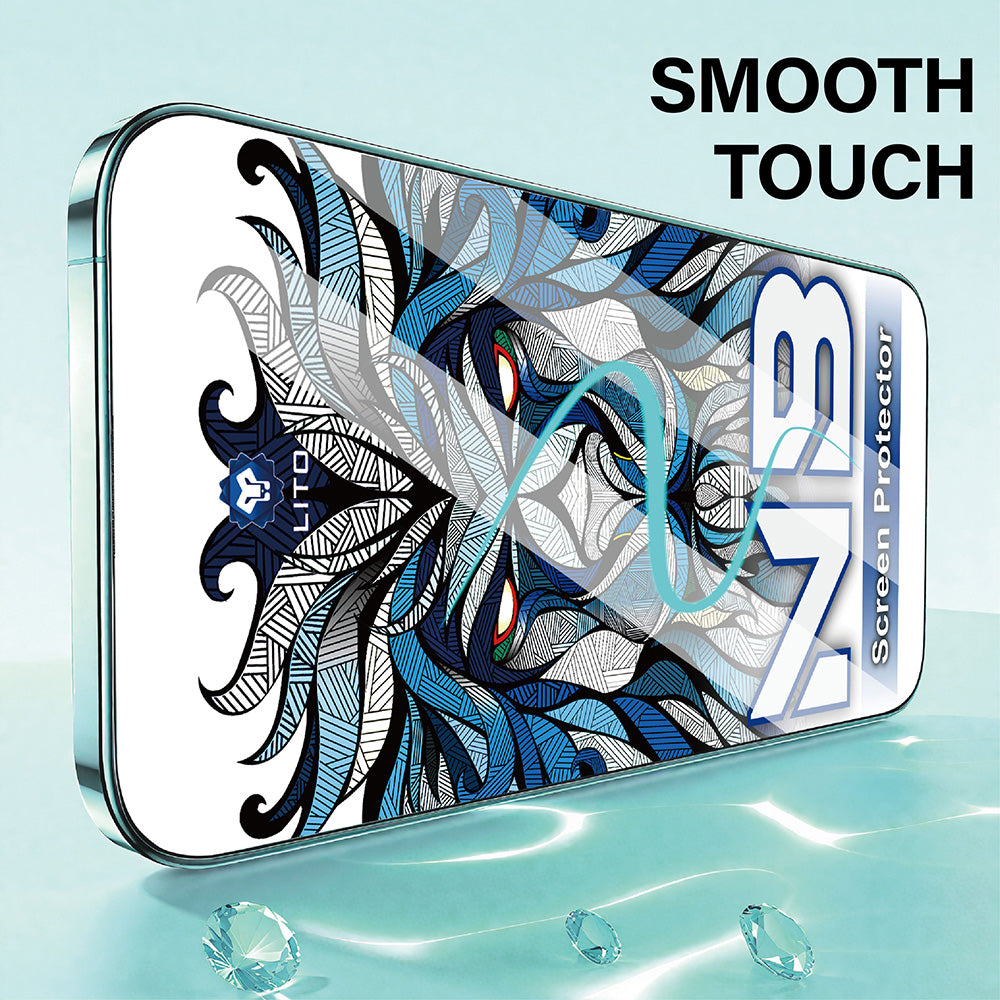 Pellicola Protettiva Schermo Lito NB per Apple iPhone 17 Pro Max, Vetro Temperato, Full Glue, Nera