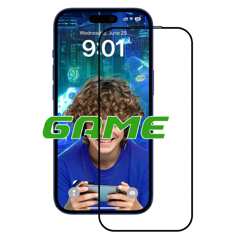 Pellicola Protettiva Schermo Opaco Anank 5X Rinforzato per Apple iPhone 17 Pro Max, Vetro Temperato, Full Glue, 2.5D, Nera