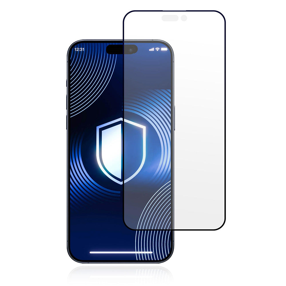 Pellicola Protettiva Schermo Matte 3MK HardGlass Max per Apple iPhone 17 Pro Max, Vetro Temperato, Full Glue, Nera