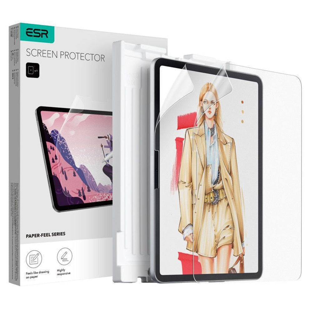 Matte Screen Protector ESR Paper Feel for Apple iPad Air 13 (2026) / Pro 13 (2025), Plastic, Full Glue, Set of 2 pieces