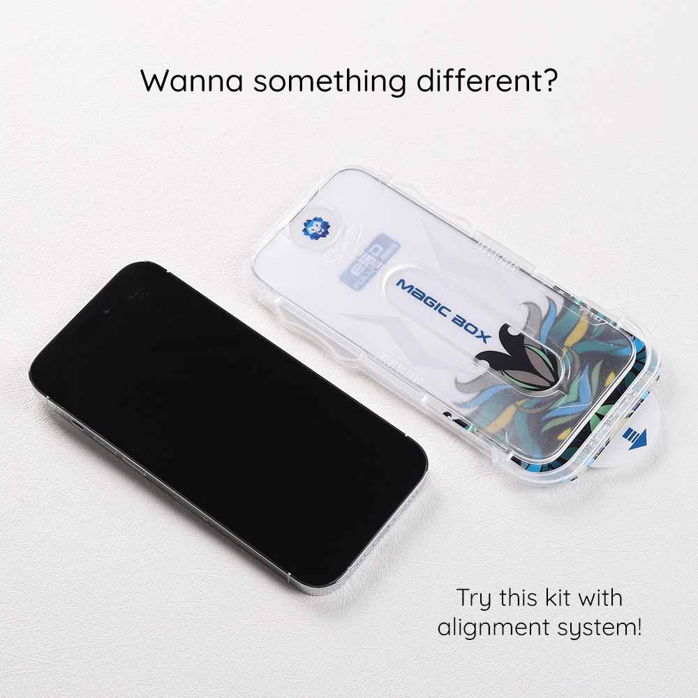 Pellicola protettiva schermo opaca Lito Magic Glass Box D+ Tools per Apple iPhone 16 Pro, vetro temperato, adesivo completo