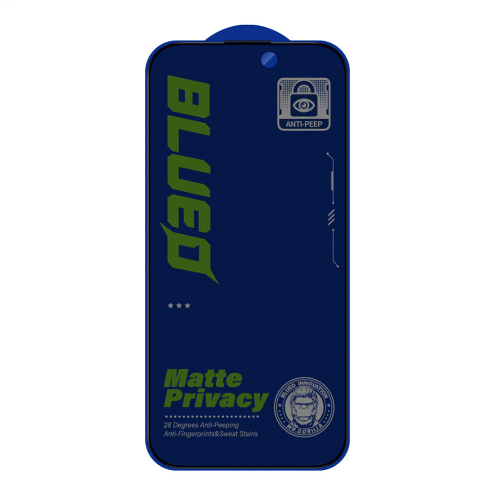 Pellicola protettiva per schermo Matte Privacy Blueo Anti-Peep per Apple iPhone 14 Pro, Vetro Temperato, Colla Completa
