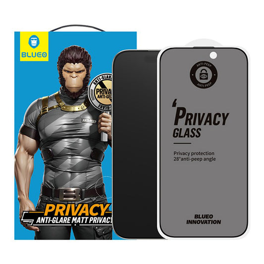 Pellicola Protettiva Schermo Matte Privacy Blueo Anti-Peep per Apple iPhone 17 Air, Vetro Temperato, Full Glue