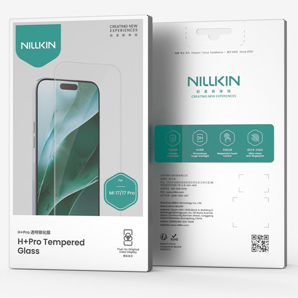 Pellicola protettiva per schermo Nillkin H+ Pro per Xiaomi 17 Pro / 17, Vetro temperato, Full Glue