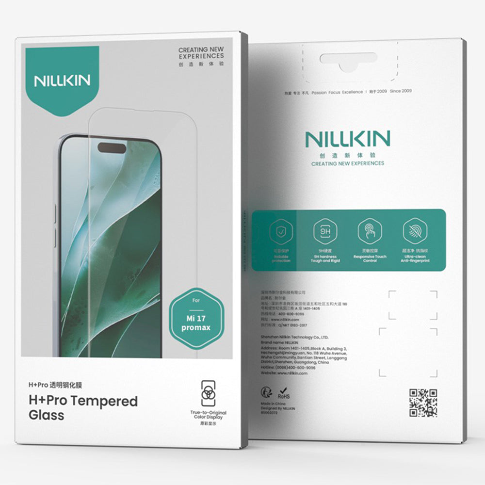 Pellicola protettiva per schermo Nillkin H+ Pro per Xiaomi 17 Pro Max / 17 Ultra, Vetro temperato, Full Glue