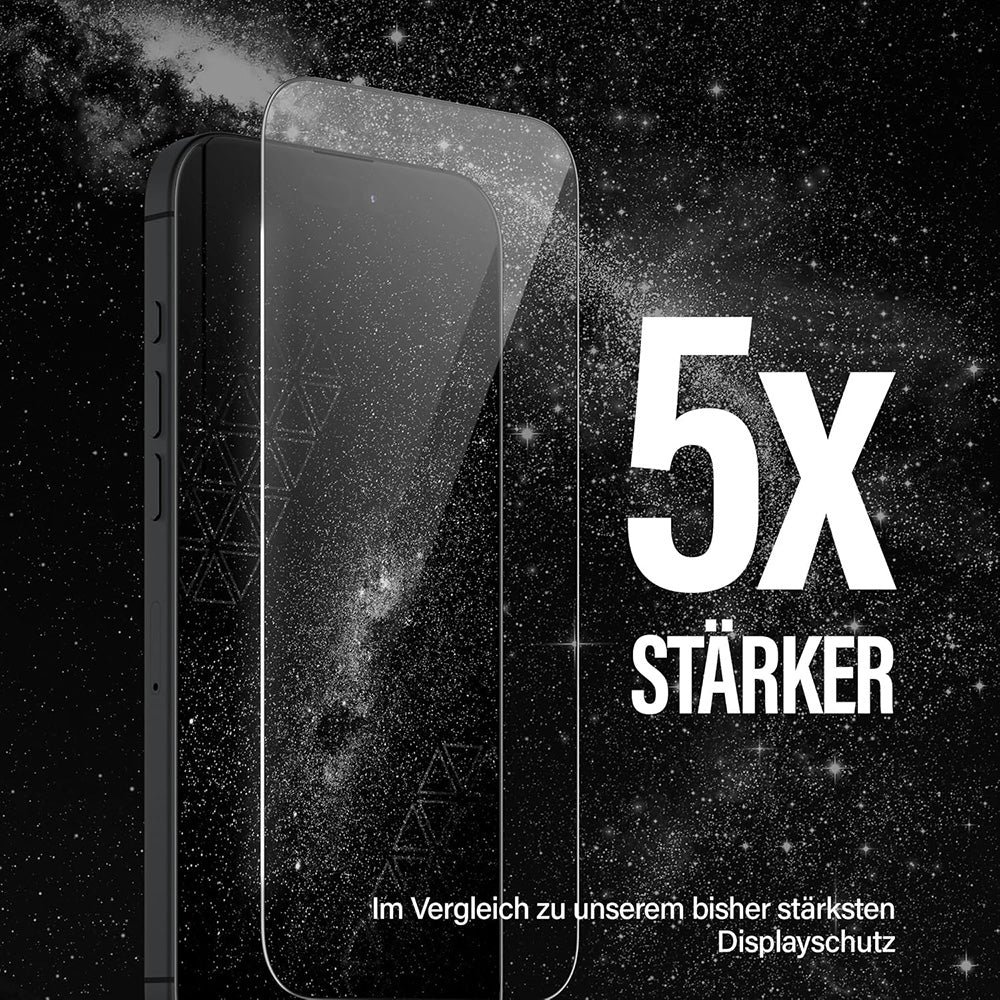 Pellicola protettiva Schermo PanzerGlass Ultra-Wide Ceramic II EasyAligner per Apple iPhone 17 Air, Vetro Temperato, Full Glue, Nera
