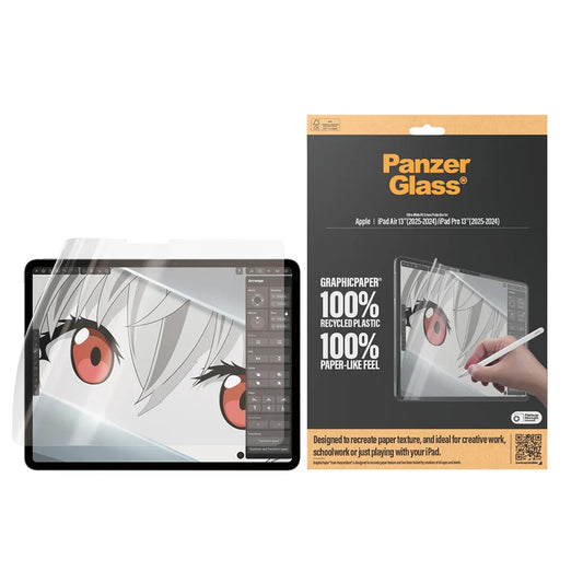 Pellicola protettiva Schermo PanzerGlass Ultra-Wide Fit GraphicPaper per Apple iPad Pro 13 (2025) / Air 13 (2025) / Air 13 (2025) / Pro 13 (2024), Plastica