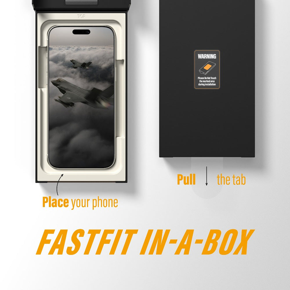 Pellicola protettiva per schermo PanzerGlass Ultra-Wide Fit Stealth Fastfit per Apple iPhone 17 Pro Max, Vetro Temperato, Full Glue, Nera