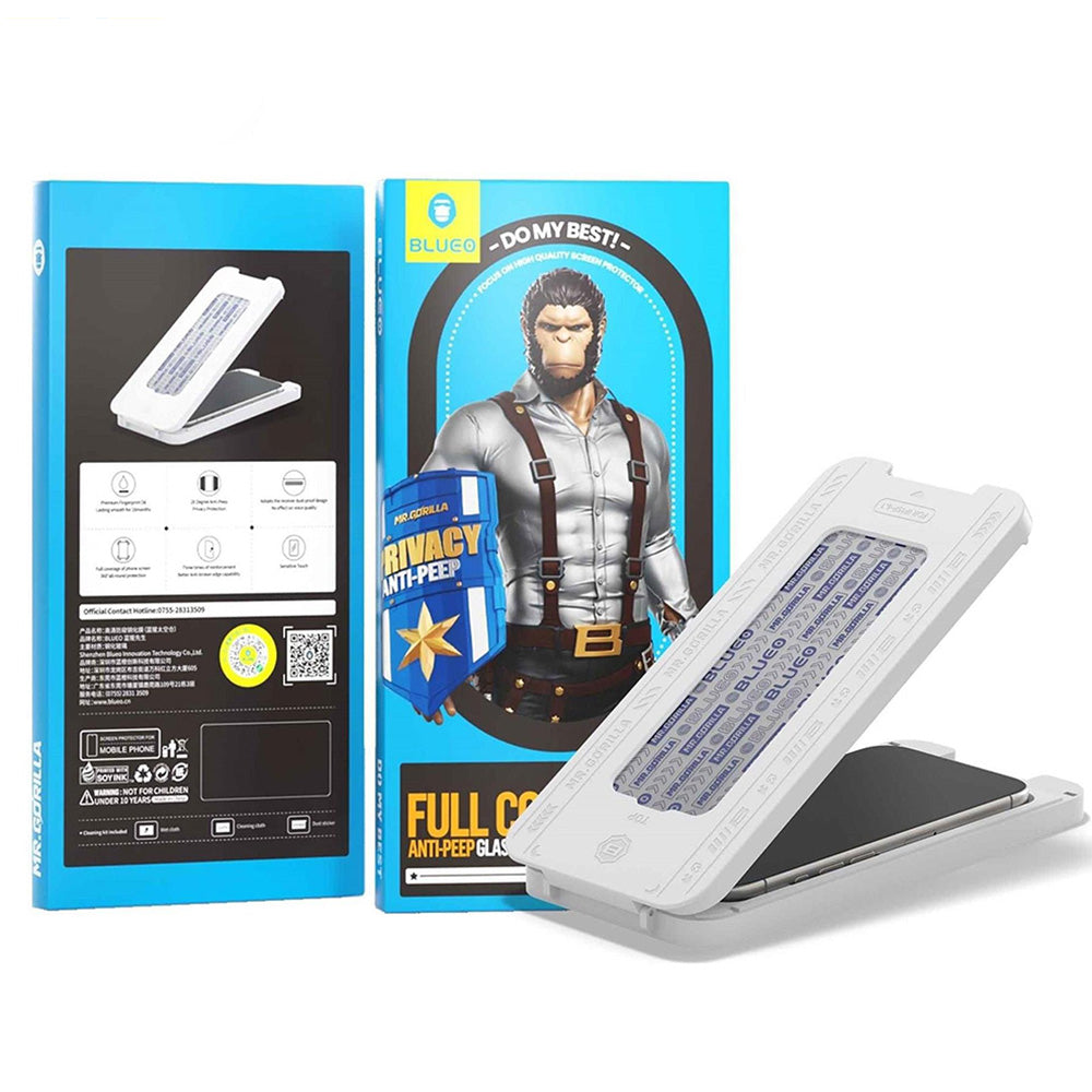 Pellicola Protettiva Schermo Privacy Blueo Anti-Peep Applicator Pro per Apple iPhone 17 Air, Vetro Temperato, Full Glue