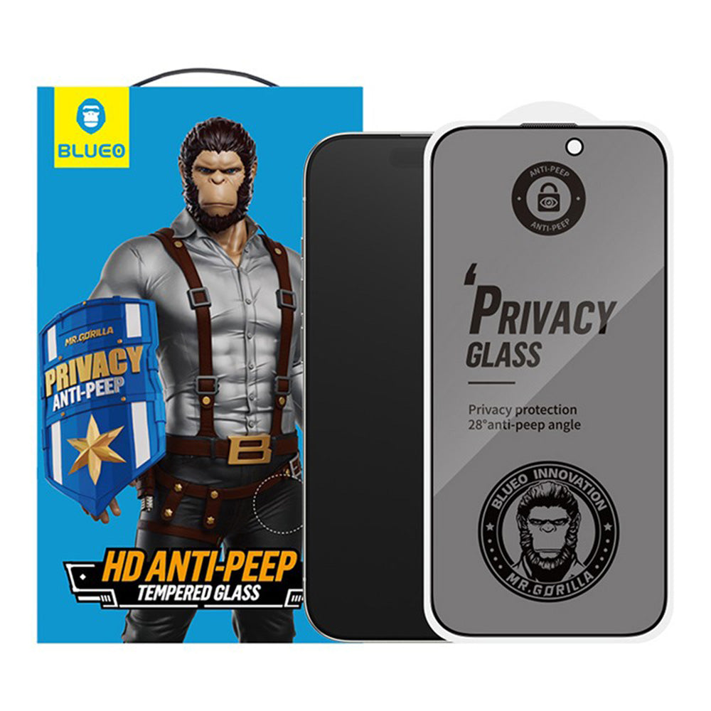 Pellicola Protettiva Schermo Privacy Blueo Anti-Peep per Apple iPhone 17 Air, Vetro Temperato, Full Glue