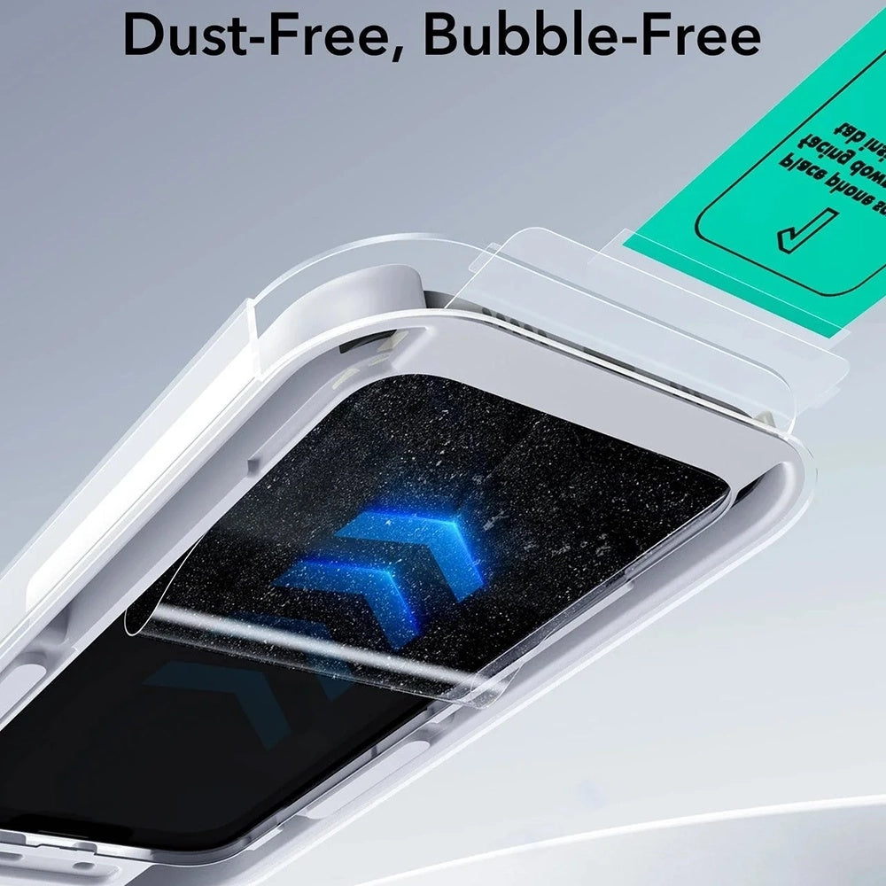 Pellicola Protettiva Schermo Privacy ESR UltraFit per Apple iPhone 17 / 16 Pro, Vetro Temperato, Full Glue, Set 3 pezzi
