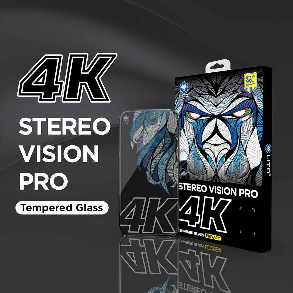 Pellicola Protettiva Schermo Privacy Lito D+ Max 4K per Apple iPhone 17 Pro Max, Vetro Temperato, Full Glue