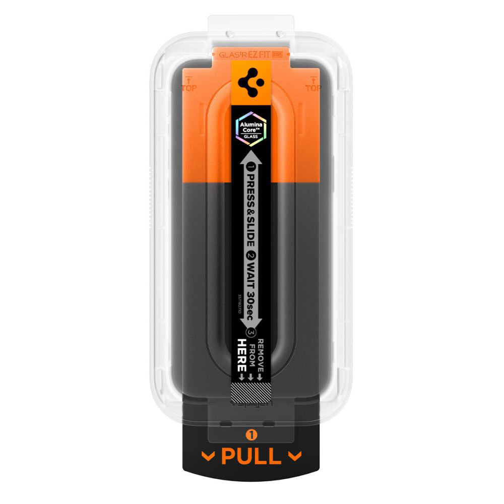 Pellicola Protettiva Schermo Privacy Spigen GlastR EZ FIT Pro per Apple iPhone 17 Pro / 17 / 16 Pro, Vetro Temperato, Full Glue AGL10098