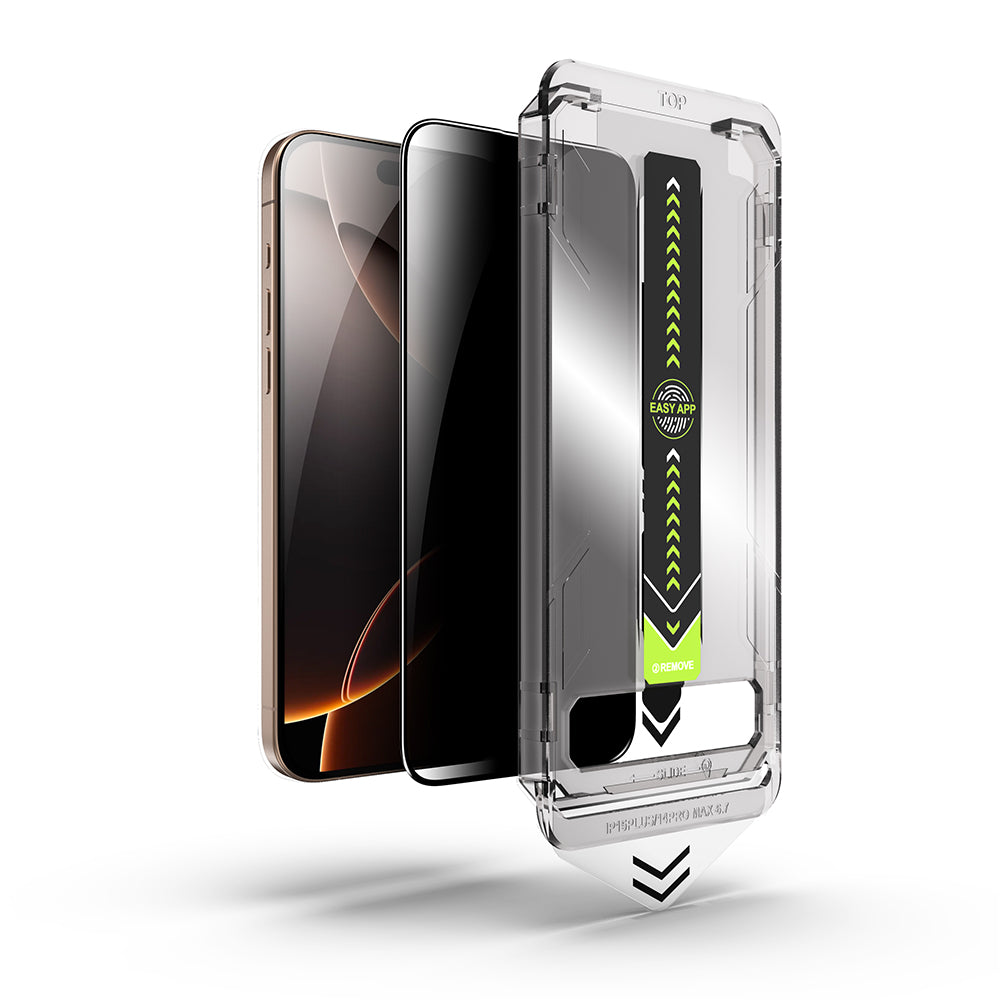 Pellicola protettiva per schermo Privacy Techsuit TitanGlass per Apple iPhone 15 Pro, Vetro temperato, Full Glue