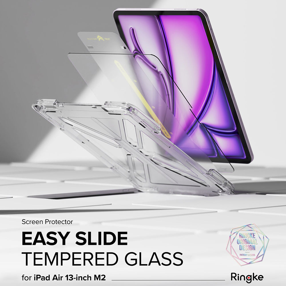 Pellicola protettiva per schermo Ringke Easy Slide per Apple iPad Air 13 (2026) / Pro 13 (2025), Vetro temperato, Full Glue