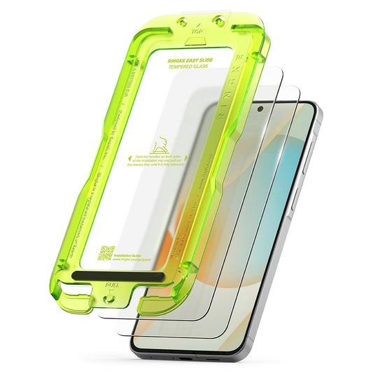Pellicola Protettiva Schermo Ringke Easy Slide per Samsung Galaxy A57 5G, Vetro Temperato, Full Glue, Set 2 pezzi